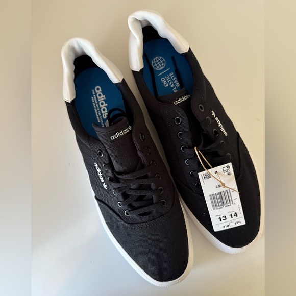 Adidas Black and White 3MC Vulc Sneakers Size 13 - Picture 6 of 7